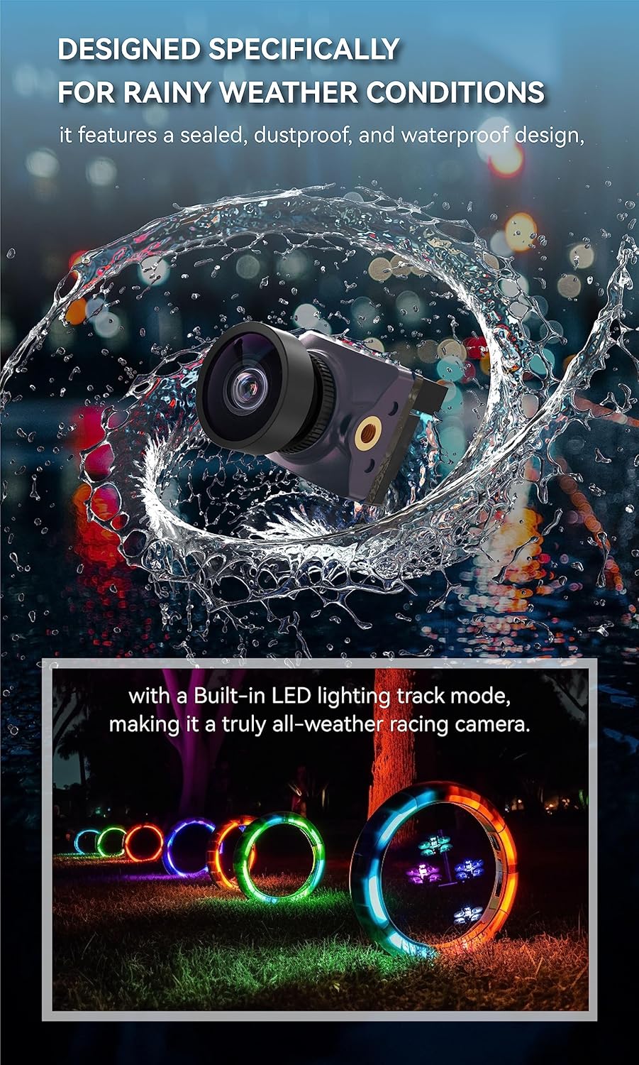 RunCam Racer Nano 4 FPV Camera - Waterproof 1200TVL All-Weather Racing Camera for FPV Racing Drone