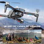 Drone with Camera 4K for Kids Adults, Brushless Motor Mini Foldable RC Drones with Propeller Guards for Beginners, One Key Take Off/Land, Voice Control, Anti-Lost Alarm, Gift Toys for Men Boys